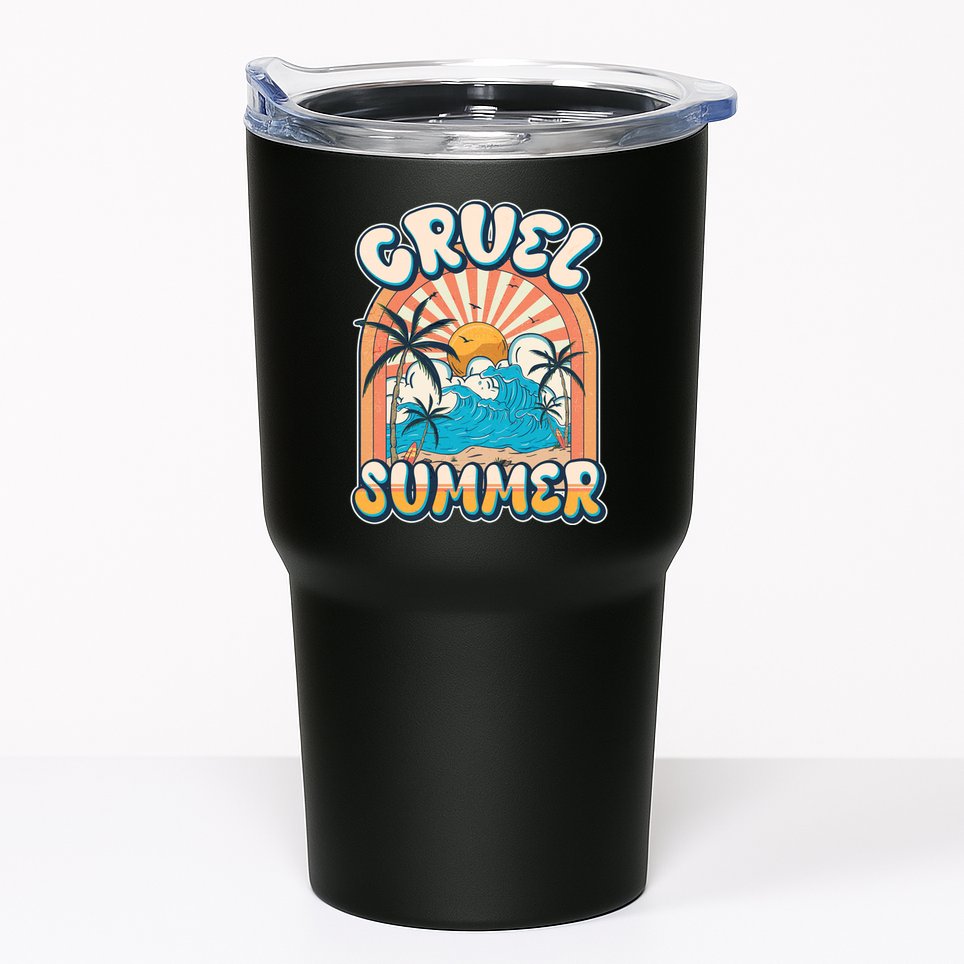 Retro Vintage Cruel Summer Tropical Beach Vacation Tumbler