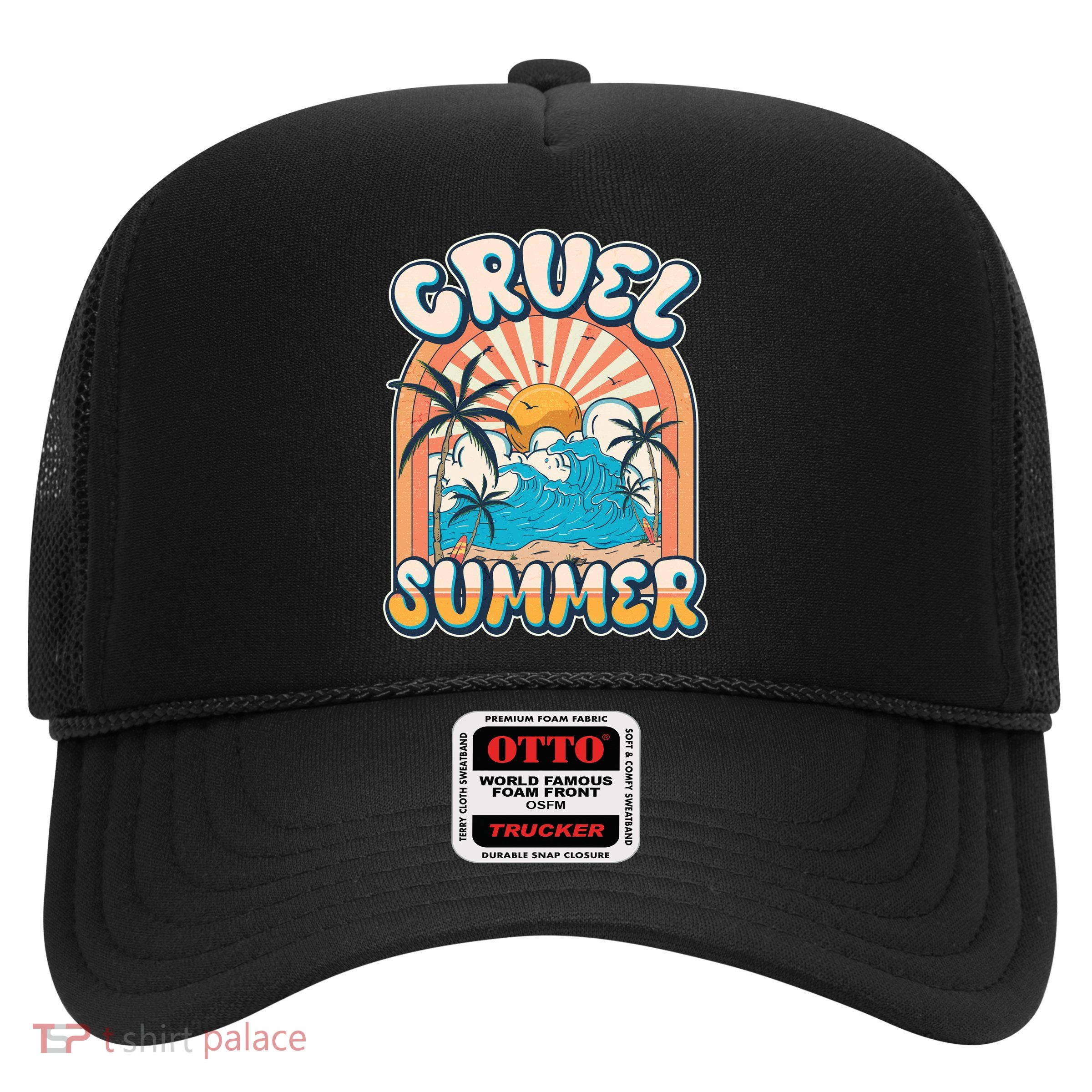 Retro Vintage Cruel Summer Tropical Beach Vacation Trucker Hat