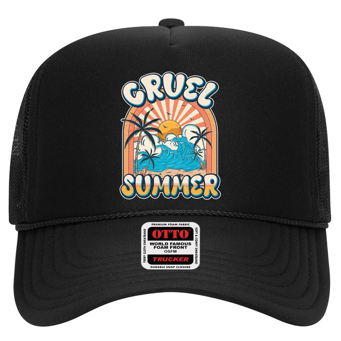 Retro Vintage Cruel Summer Tropical Beach Vacation Trucker Hat