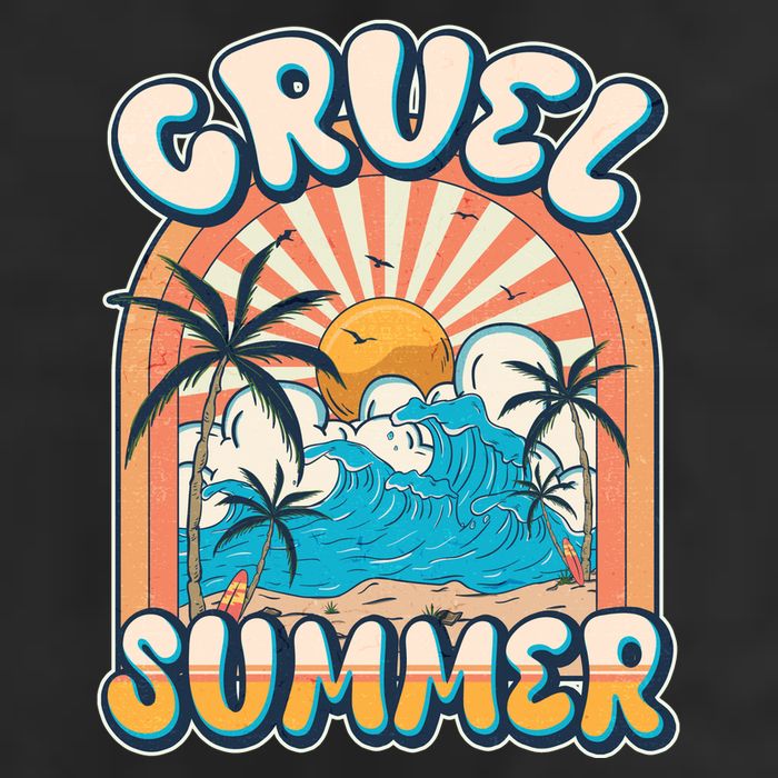 Retro Vintage Cruel Summer Tropical Beach Vacation Trucker Hat