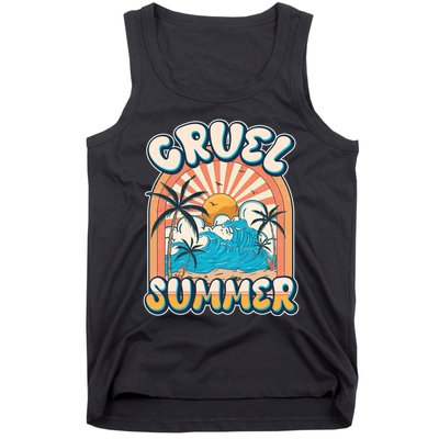 Retro Vintage Cruel Summer Tropical Beach Vacation Tank Top