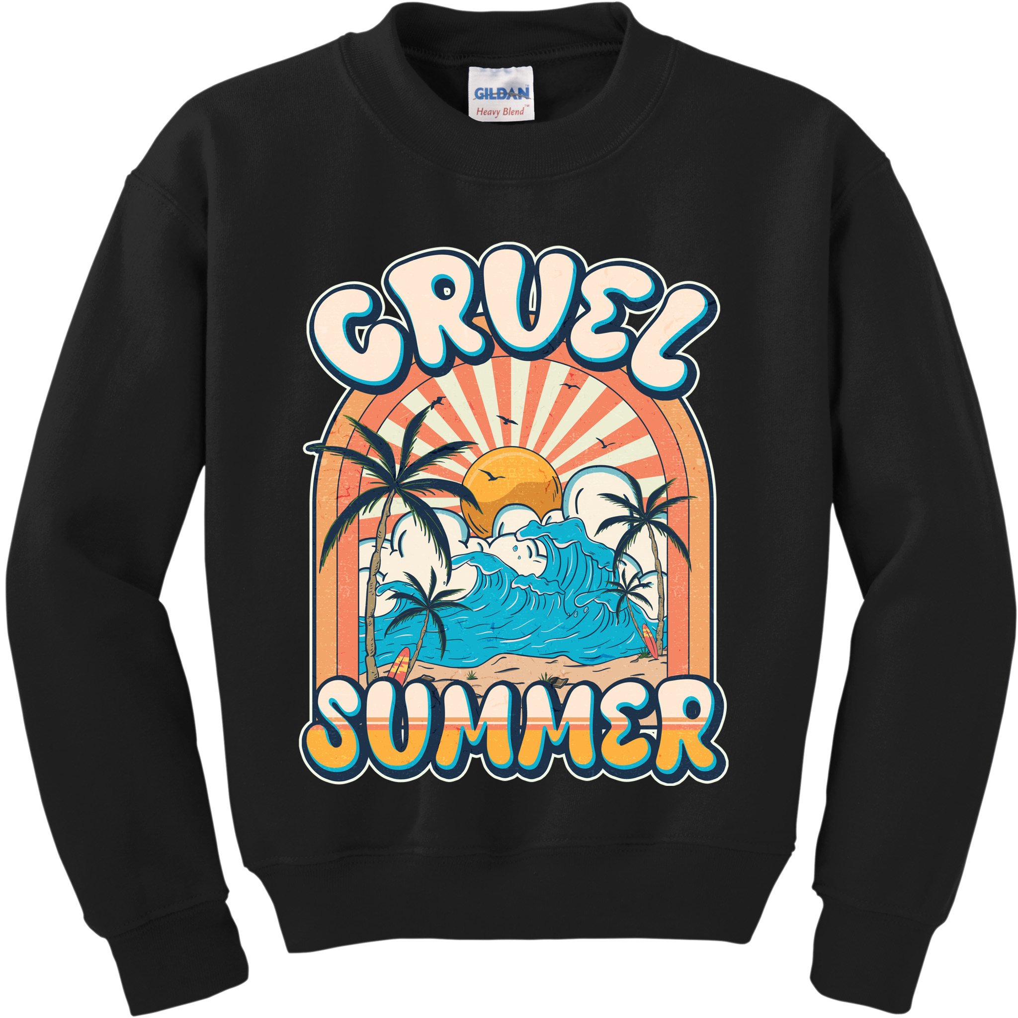 Retro Vintage Cruel Summer Tropical Beach Vacation Kids Sweatshirt