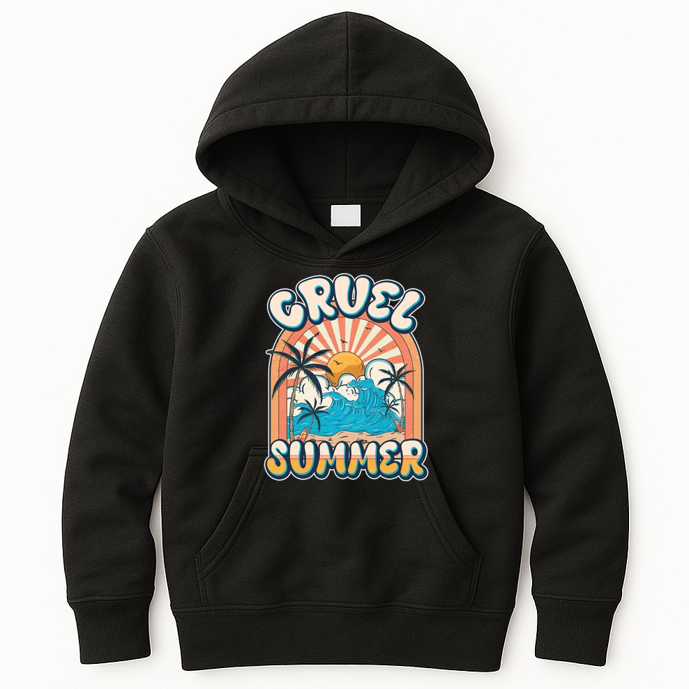 Retro Vintage Cruel Summer Tropical Beach Vacation Kids Hoodie