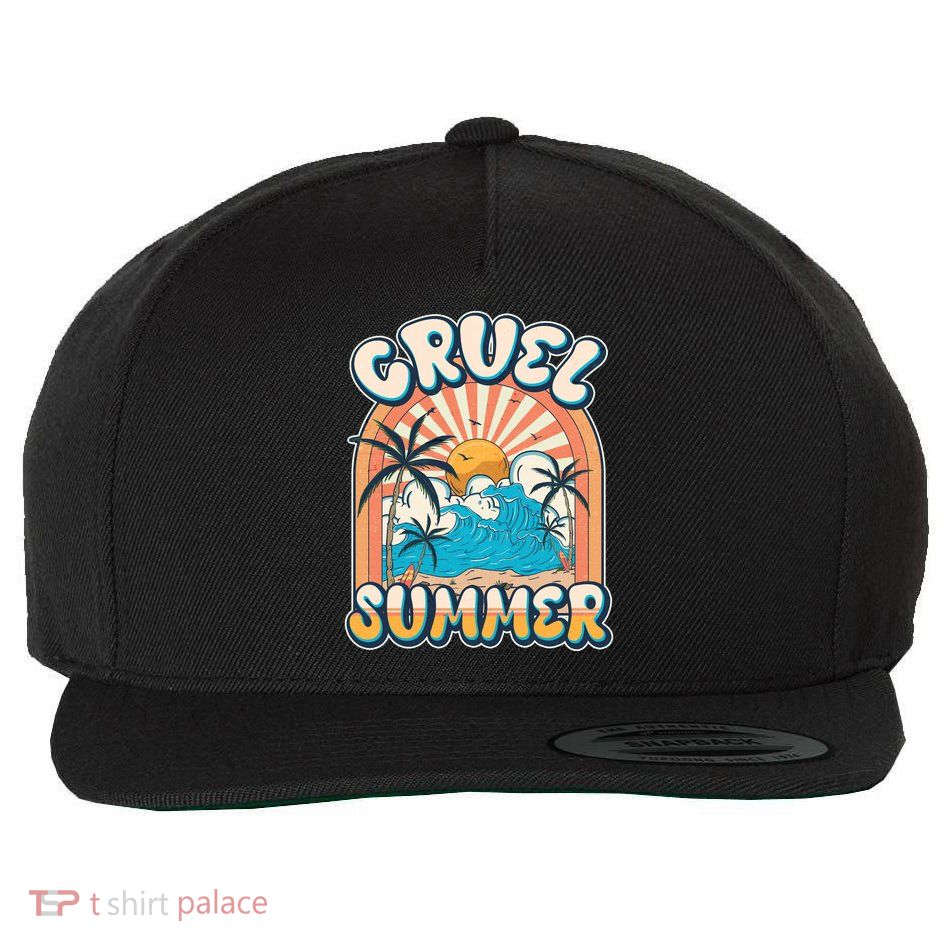 Retro Vintage Cruel Summer Tropical Beach Vacation Wool Snapback Cap
