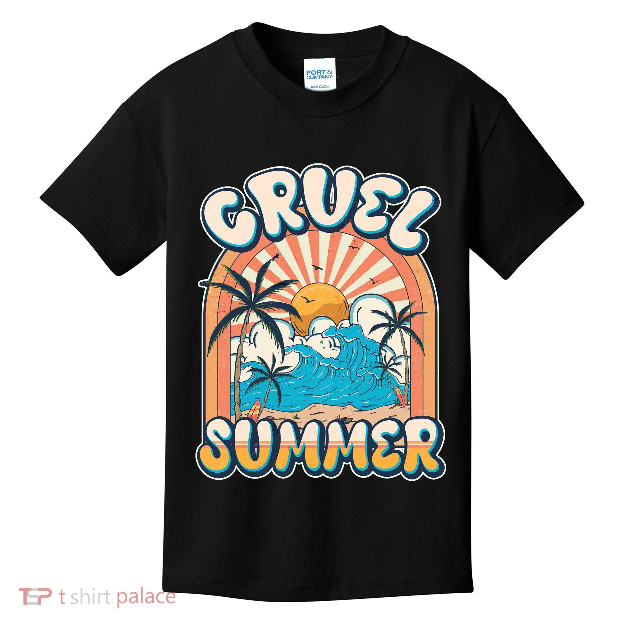 Retro Vintage Cruel Summer Tropical Beach Vacation Kids T-Shirt