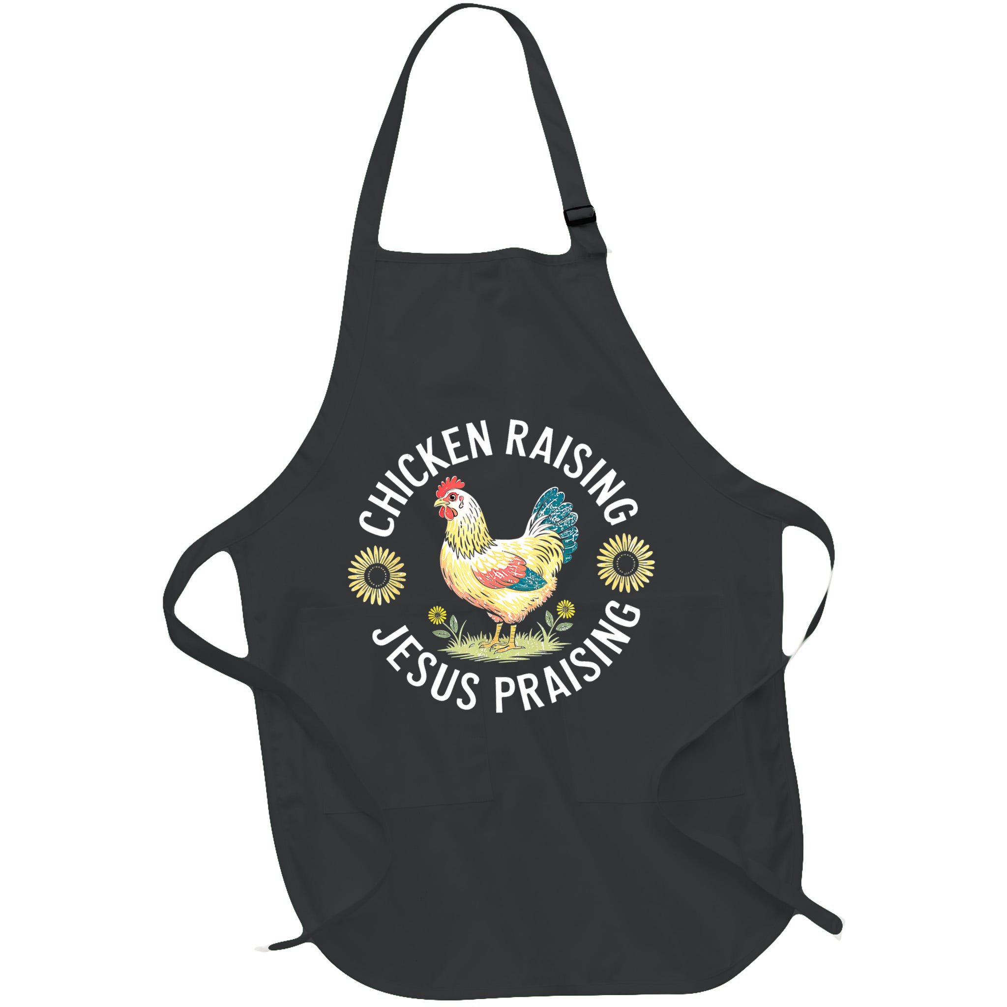 Retro Vintage Chicken Raising & Jesus Praising Apron