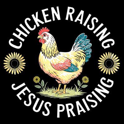 Retro Vintage Chicken Raising & Jesus Praising T-Shirt