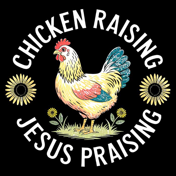 Retro Vintage Chicken Raising & Jesus Praising Bucket Hat