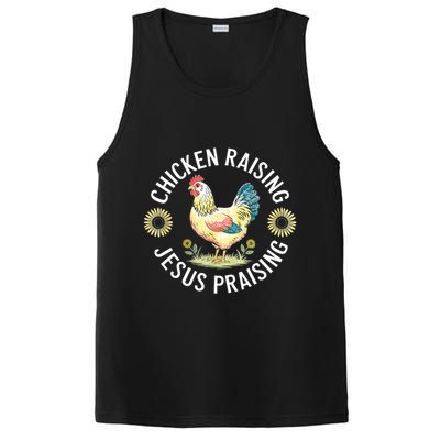 Retro Vintage Chicken Raising & Jesus Praising PosiCharge Competitor Tank
