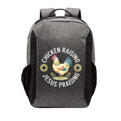 Retro Vintage Chicken Raising & Jesus Praising Vector Backpack