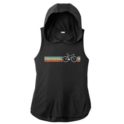 Retro Vintage Cycling Road Bike Ladies PosiCharge Tri-Blend Wicking Draft Hoodie Tank