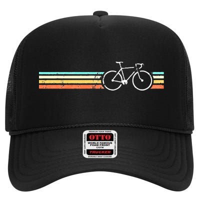 Retro Vintage Cycling Road Bike High Crown Mesh Back Trucker Hat