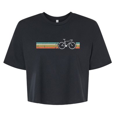 Retro Vintage Cycling Road Bike Bella+Canvas Jersey Crop Tee