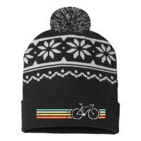 Retro Vintage Cycling Road Bike USA-Made Snowflake Beanie