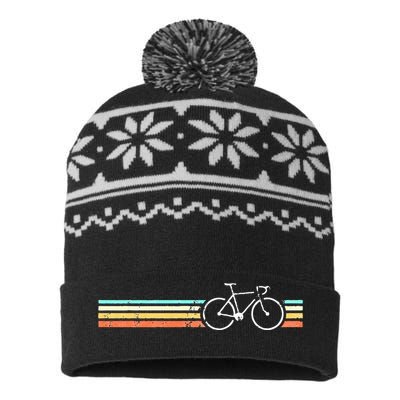 Retro Vintage Cycling Road Bike USA-Made Snowflake Beanie