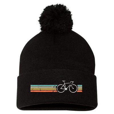 Retro Vintage Cycling Road Bike Pom Pom 12in Knit Beanie