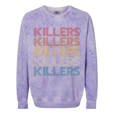 Retro Vintage Colors Killers Logo Colorblast Crewneck Sweatshirt