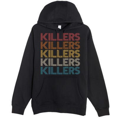 Retro Vintage Colors Killers Logo Premium Pullover Hoodie