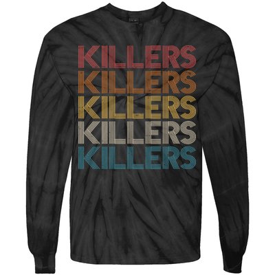 Retro Vintage Colors Killers Logo Tie-Dye Long Sleeve Shirt