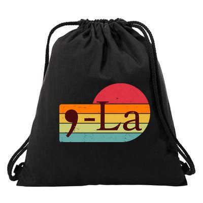 Retro Vintage Comma La Kamala Harris 2024 Drawstring Bag