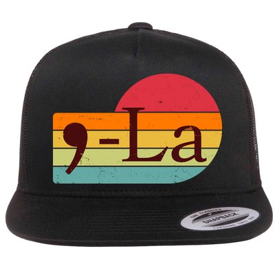 Retro Vintage Comma La Kamala Harris 2024 Flatbill Hat