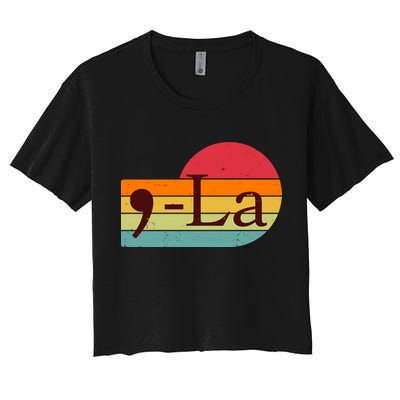 Retro Vintage Comma La Kamala Harris 2024 Crop Top
