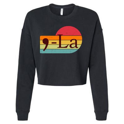 Retro Vintage Comma La Kamala Harris 2024 Cropped Pullover Crew