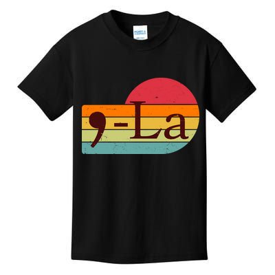 Retro Vintage Comma La Kamala Harris 2024 Kids T-Shirt
