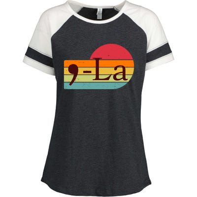 Retro Vintage Comma La Kamala Harris 2024 Enza Ladies Jersey Colorblock Tee