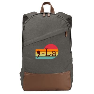 Retro Vintage Comma La Kamala Harris 2024 Cotton Canvas Backpack