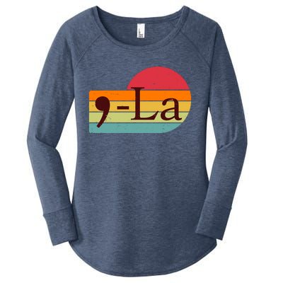 Retro Vintage Comma La Kamala Harris 2024 Women's Perfect Tri Tunic Long Sleeve Shirt