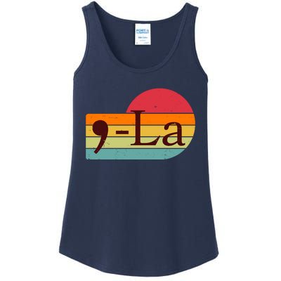 Retro Vintage Comma La Kamala Harris 2024 Ladies Essential Tank