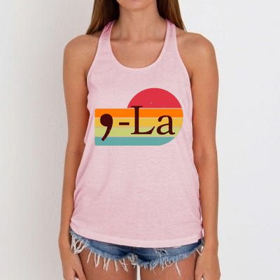 Retro Vintage Comma La Kamala Harris 2024 Women's Knotted Racerback Tank