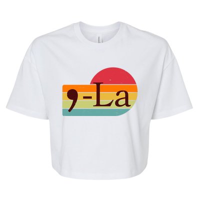 Retro Vintage Comma La Kamala Harris 2024 Bella+Canvas Jersey Crop Tee