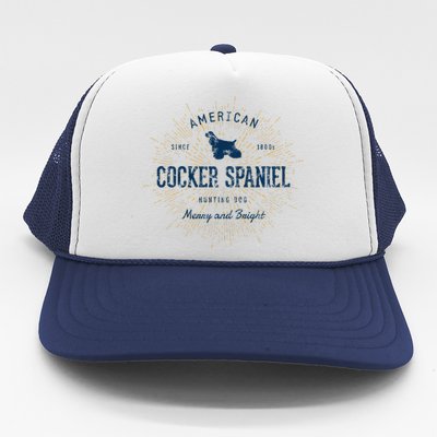 Retro Vintage Cocker Spaniel Trucker Hat