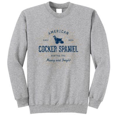 Retro Vintage Cocker Spaniel Tall Sweatshirt