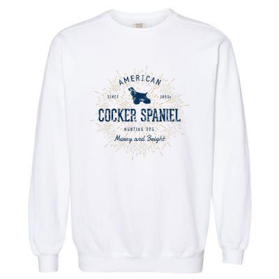 Retro Vintage Cocker Spaniel Garment-Dyed Sweatshirt