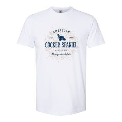 Retro Vintage Cocker Spaniel Softstyle CVC T-Shirt