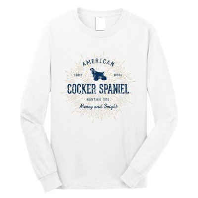 Retro Vintage Cocker Spaniel Long Sleeve Shirt