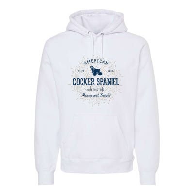 Retro Vintage Cocker Spaniel Premium Hoodie