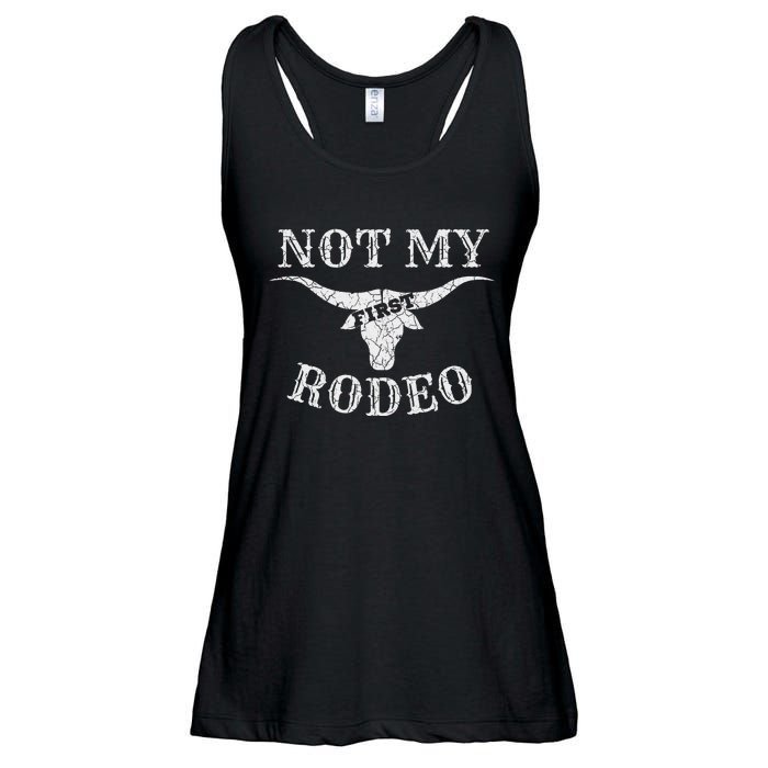 Retro Vintage Country Music Not My First Rodeo Ladies Essential Flowy Tank