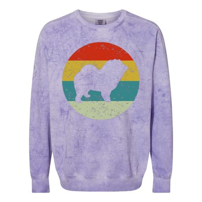 Retro Vintage Chow Chow Colorblast Crewneck Sweatshirt