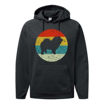 Retro Vintage Chow Chow Performance Fleece Hoodie