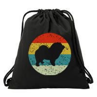 Retro Vintage Chow Chow Drawstring Bag