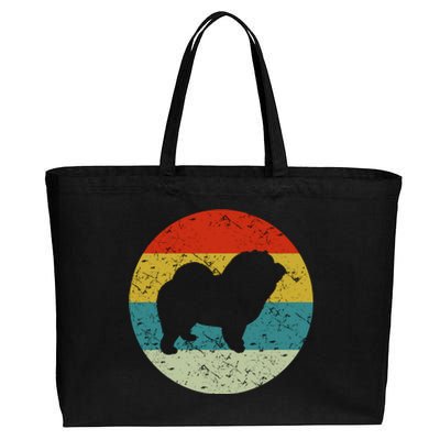 Retro Vintage Chow Chow Cotton Canvas Jumbo Tote