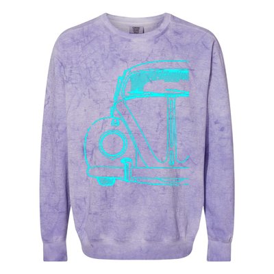 Retro Vintage Car Colorblast Crewneck Sweatshirt