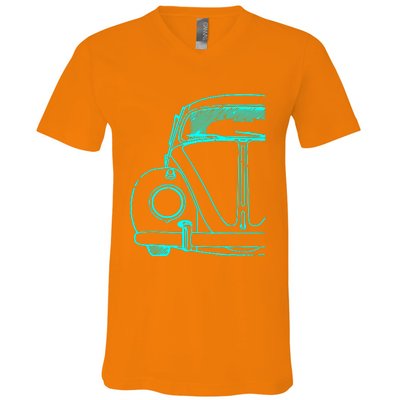 Retro Vintage Car V-Neck T-Shirt