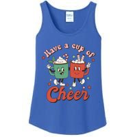 Retro Vintage Christmas Have A Cup Of Cheer Funny Cute Cocoa Gift Ladies Essential Tank