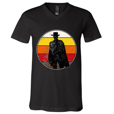 Retro Vintage Cowboy Outlaw Western V-Neck T-Shirt