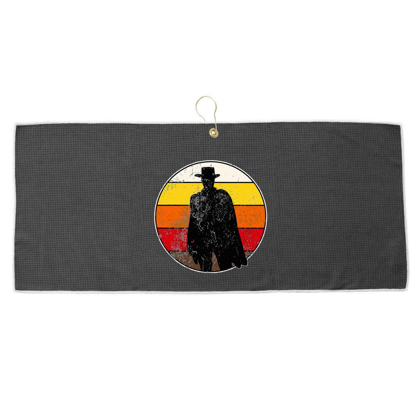 Retro Vintage Cowboy Outlaw Western Large Microfiber Waffle Golf Towel